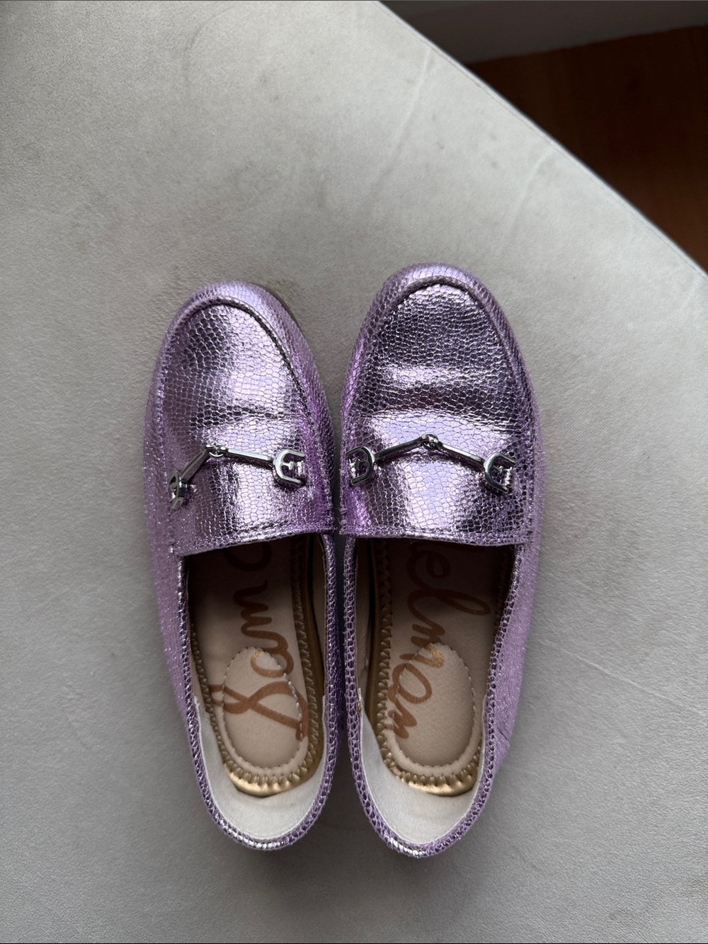 Sam Edelman Kids Shimmery Lavender Bit-Loafers